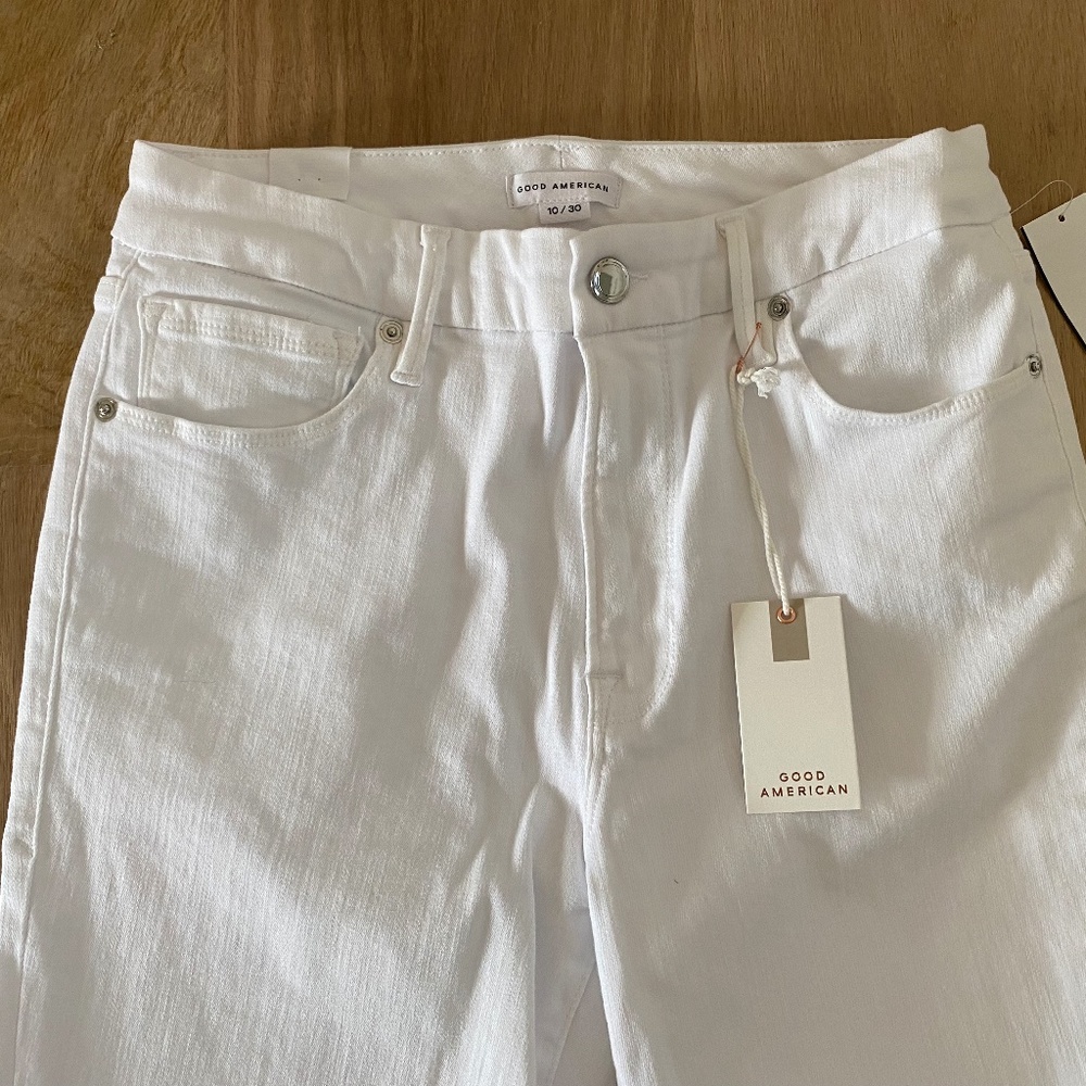 Good American white jeans size 10